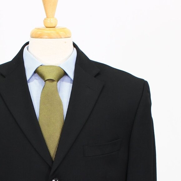 Jones New York 40L Black Solid 3-Button Sport Coat Blazer Jacket B781 - Picture 5 of 11